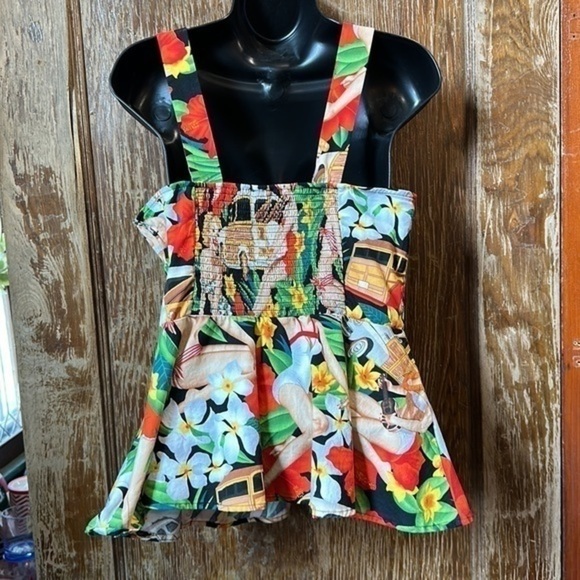 Belle Pogue pin up girl vintage style top size Large - Picture 3 of 6